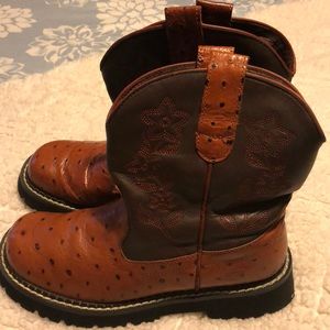 Ricochet Nicotine Ostrich boot